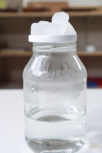 Science Experiment Making a cloud.